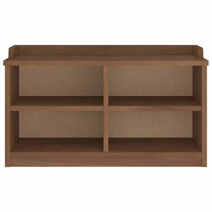 Solid Pine Hallway Bench SANDNES - 87x40x50 cm, Natural Wood Finish