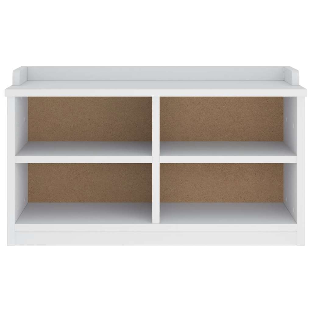 SANDNES White Solid Pine Hallway Bench 87x40x50 cm