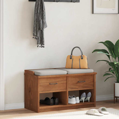 Solid Pine Wood Hallway Bench SANDNES 87x40x50 cm - Natural Finish