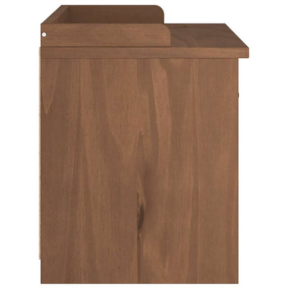 Solid Pine Hallway Bench SANDNES 87x40x50 cm - Natural Wood Finish