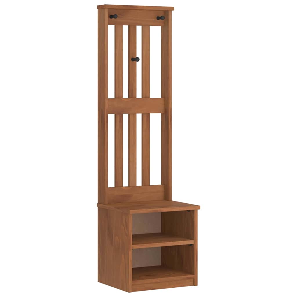 Solid Wood Pine Hall Tree SANDENS 45x40x159.5 cm Organizer