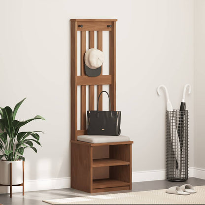 Solid Wood Pine Hall Tree SANDENS 45x40x159.5 cm Organizer