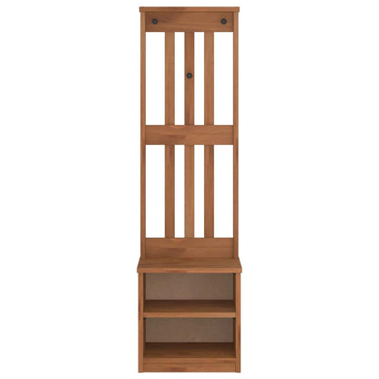 Solid Wood Pine Hall Tree SANDENS 45x40x159.5 cm Organizer