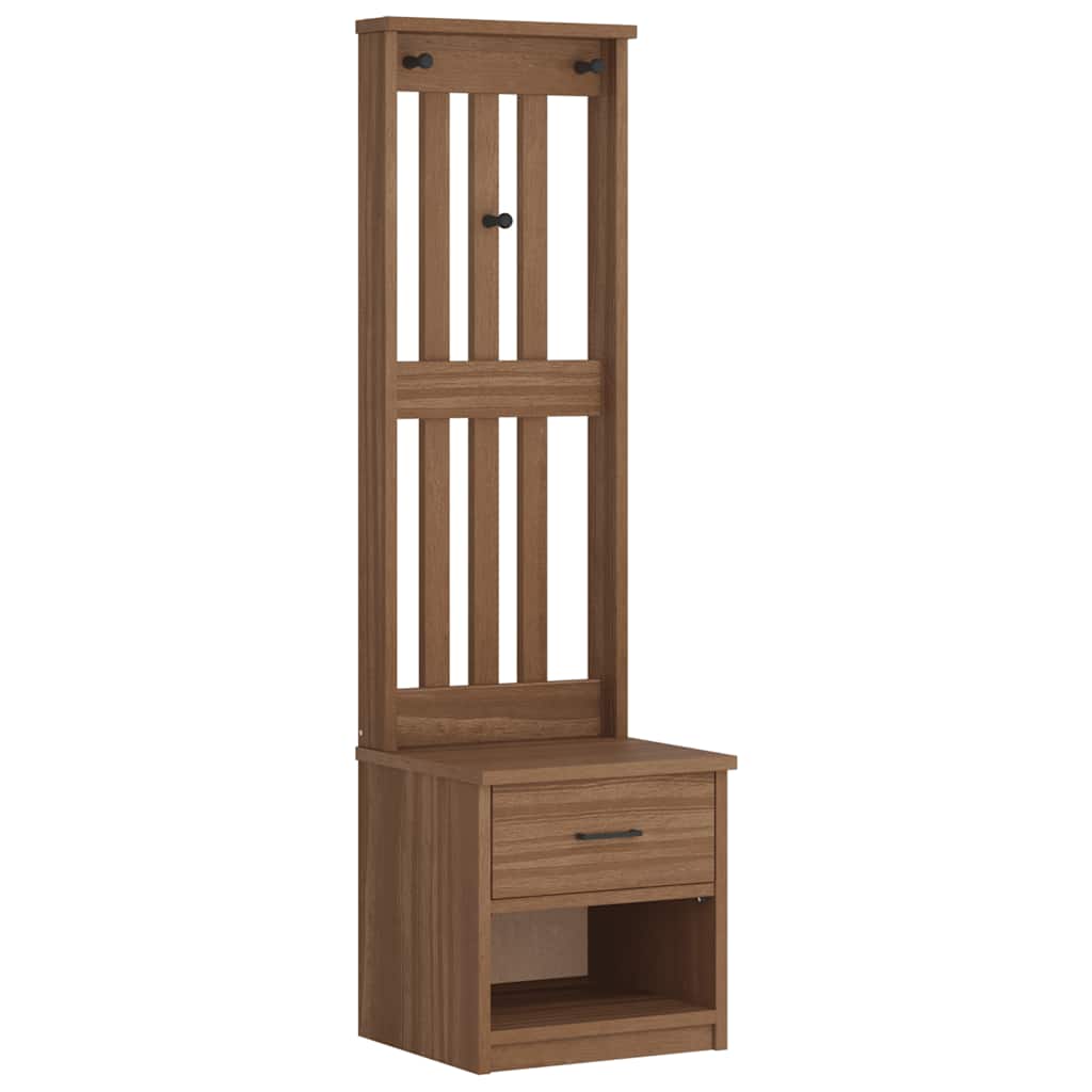 Solid Wood Pine Hall Tree SANDENS 45x40x159.5 cm