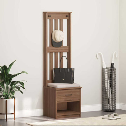 Solid Wood Pine Hall Tree SANDENS 45x40x159.5 cm