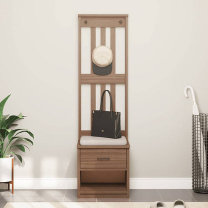 Solid Wood Pine Hall Tree SANDENS 45x40x159.5 cm