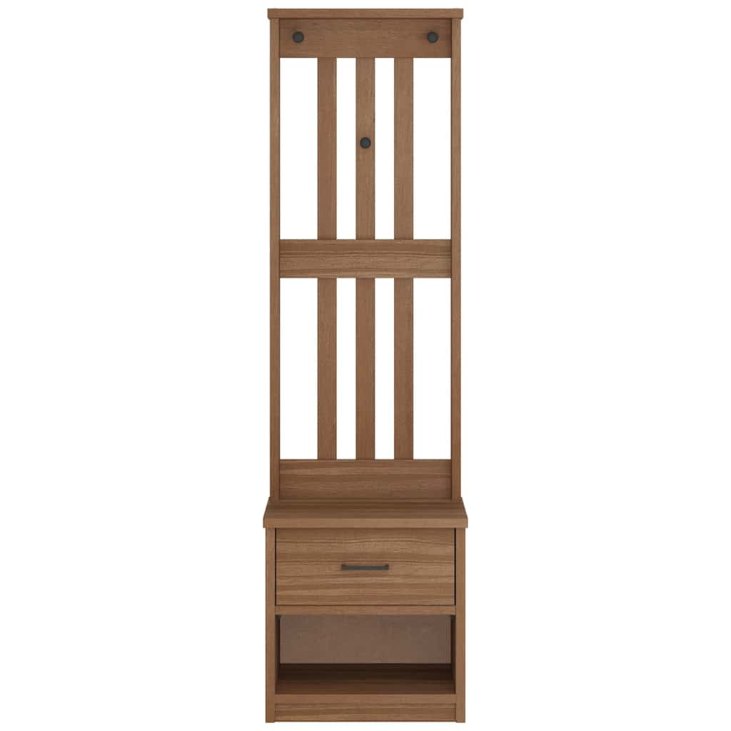 Solid Wood Pine Hall Tree SANDENS 45x40x159.5 cm