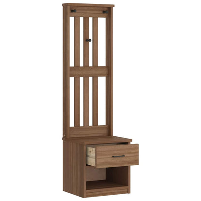 Solid Wood Pine Hall Tree SANDENS 45x40x159.5 cm