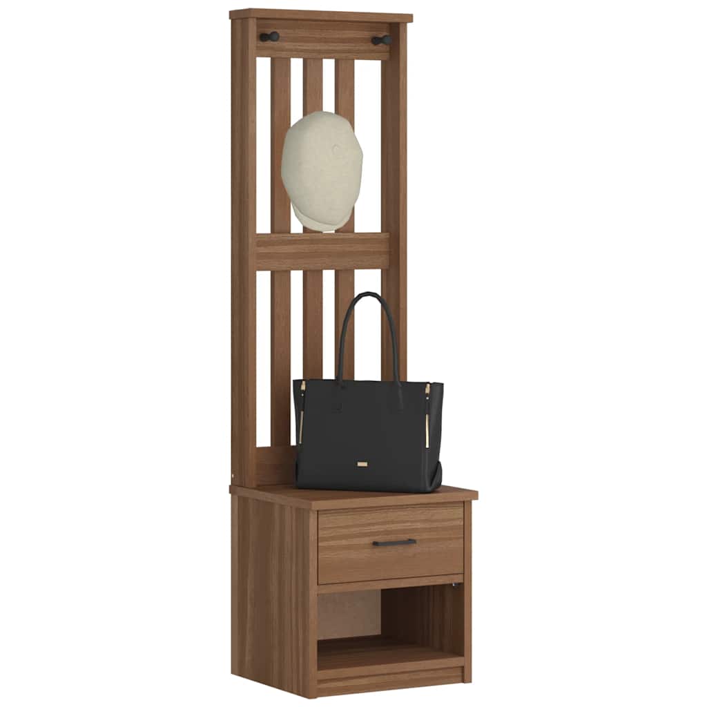 Solid Wood Pine Hall Tree SANDENS 45x40x159.5 cm
