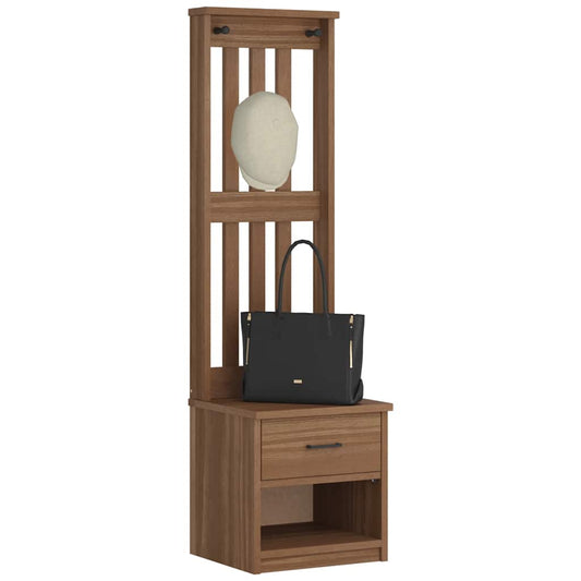 Solid Wood Pine Hall Tree SANDENS 45x40x159.5 cm
