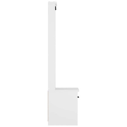 White Solid Pine Hall Tree SANDENS 45x40x159.5 cm