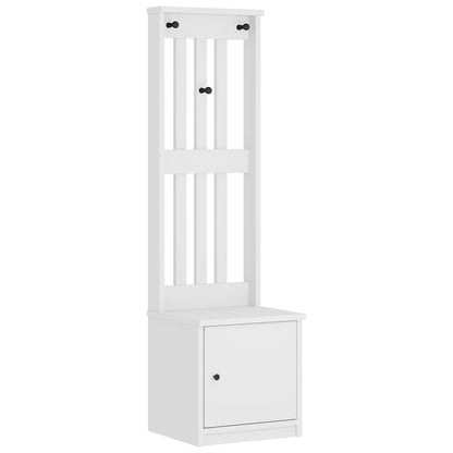 Solid Pine Hall Tree SANDENS White 45x40x159.5 cm