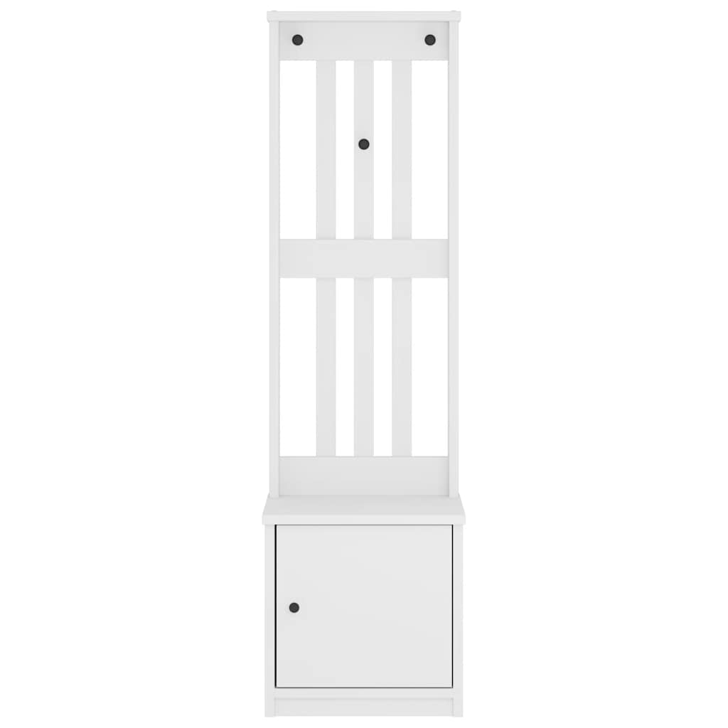 Solid Pine Hall Tree SANDENS White 45x40x159.5 cm