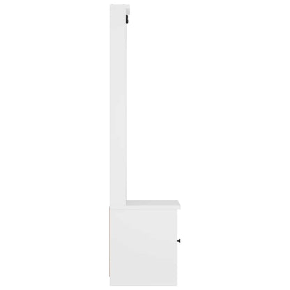 Solid Pine Hall Tree SANDENS White 45x40x159.5 cm