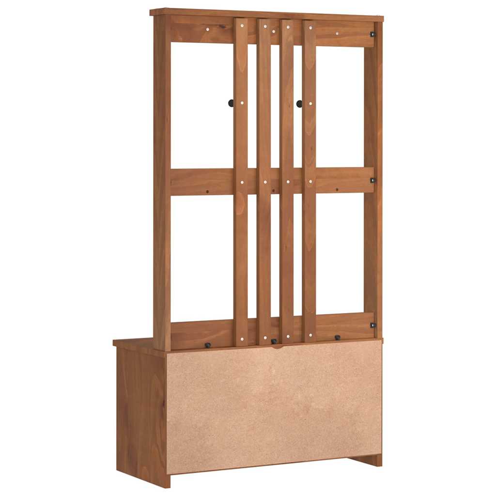 Solid Pine Wood Hall Tree SANDENS 87x40x159.5cm with Storage