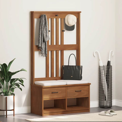 Solid Pine Hall Tree SANDENS - 87x40x159.5cm for Stylish Organizing