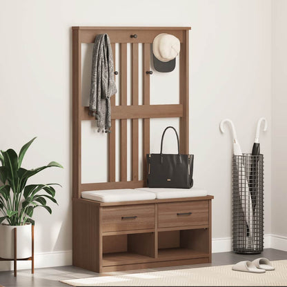 Solid Wood Pine Hall Tree SANDENS 87x40x159.5cm - Stylish & Durable