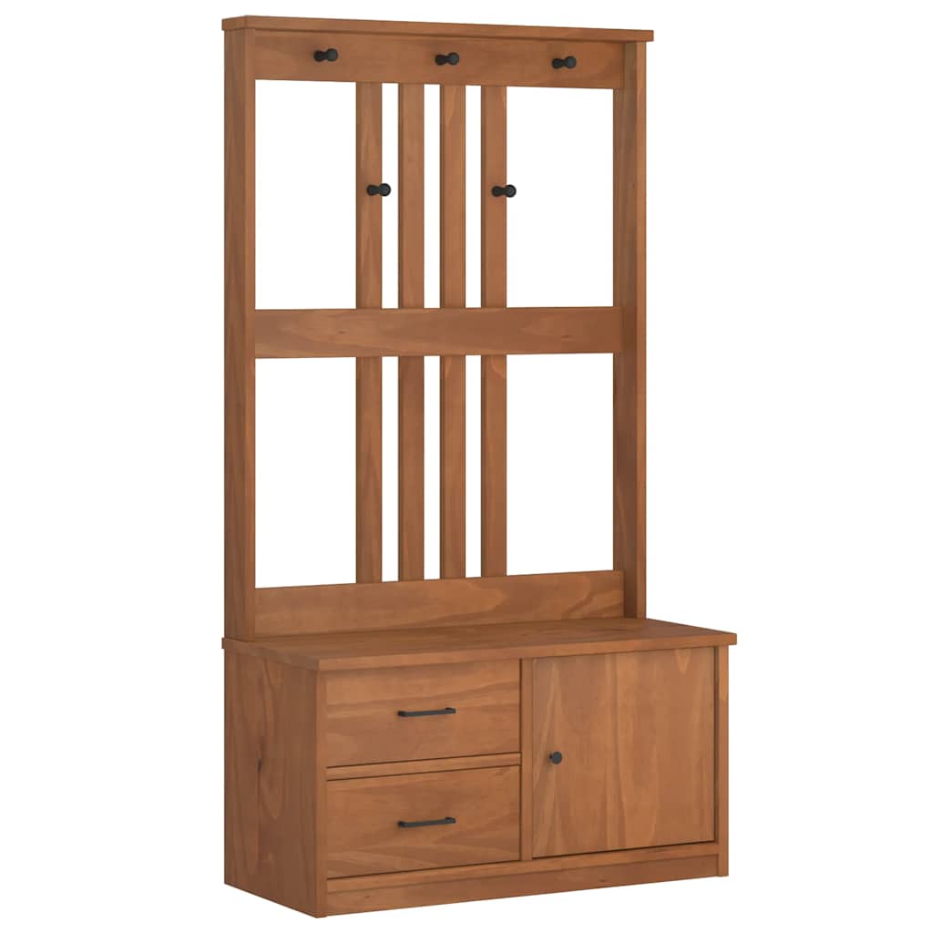 Solid Wood Pine Hall Tree SANDENS - 87x40x159.5cm
