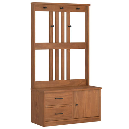 Solid Wood Pine Hall Tree SANDENS - 87x40x159.5cm