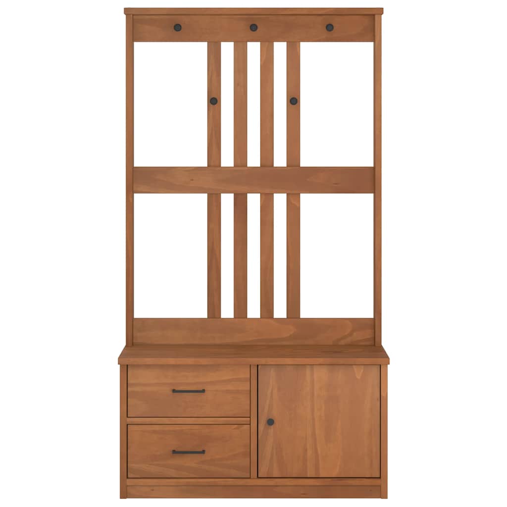 Solid Wood Pine Hall Tree SANDENS - 87x40x159.5cm