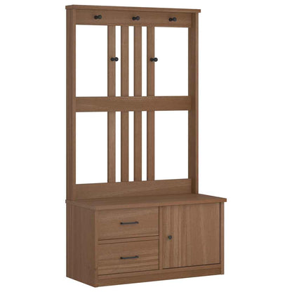 Hall Tree SANDENS 87x40x159.5cm Solid Wood Pine