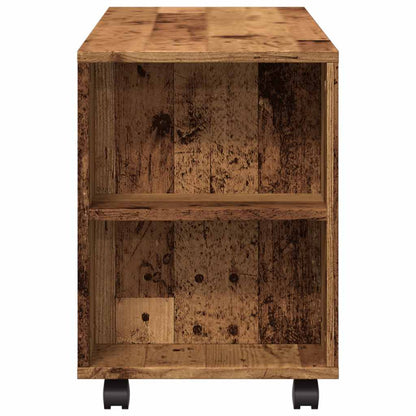 TV Cabinet with Wheels Old Wood 102x34.5x43 cm Engineered Wood