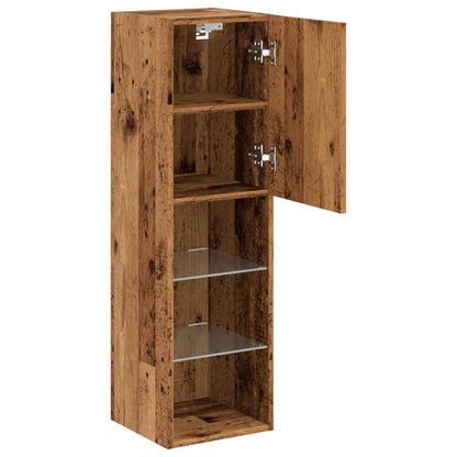 TV Cabinet with LED Lights Old Wood 30.5x30x102 cm