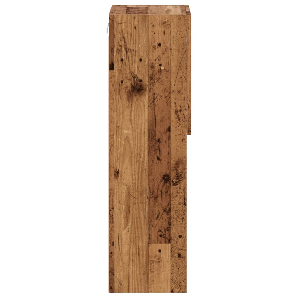 TV Cabinet with LED Lights Old Wood 30.5x30x102 cm
