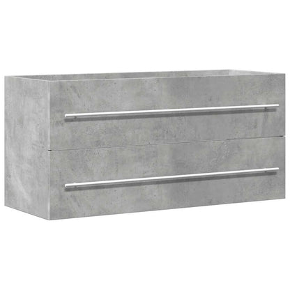 Concrete Grey Engineered Wood Sink Cabinet, 100x38.5x48 cm