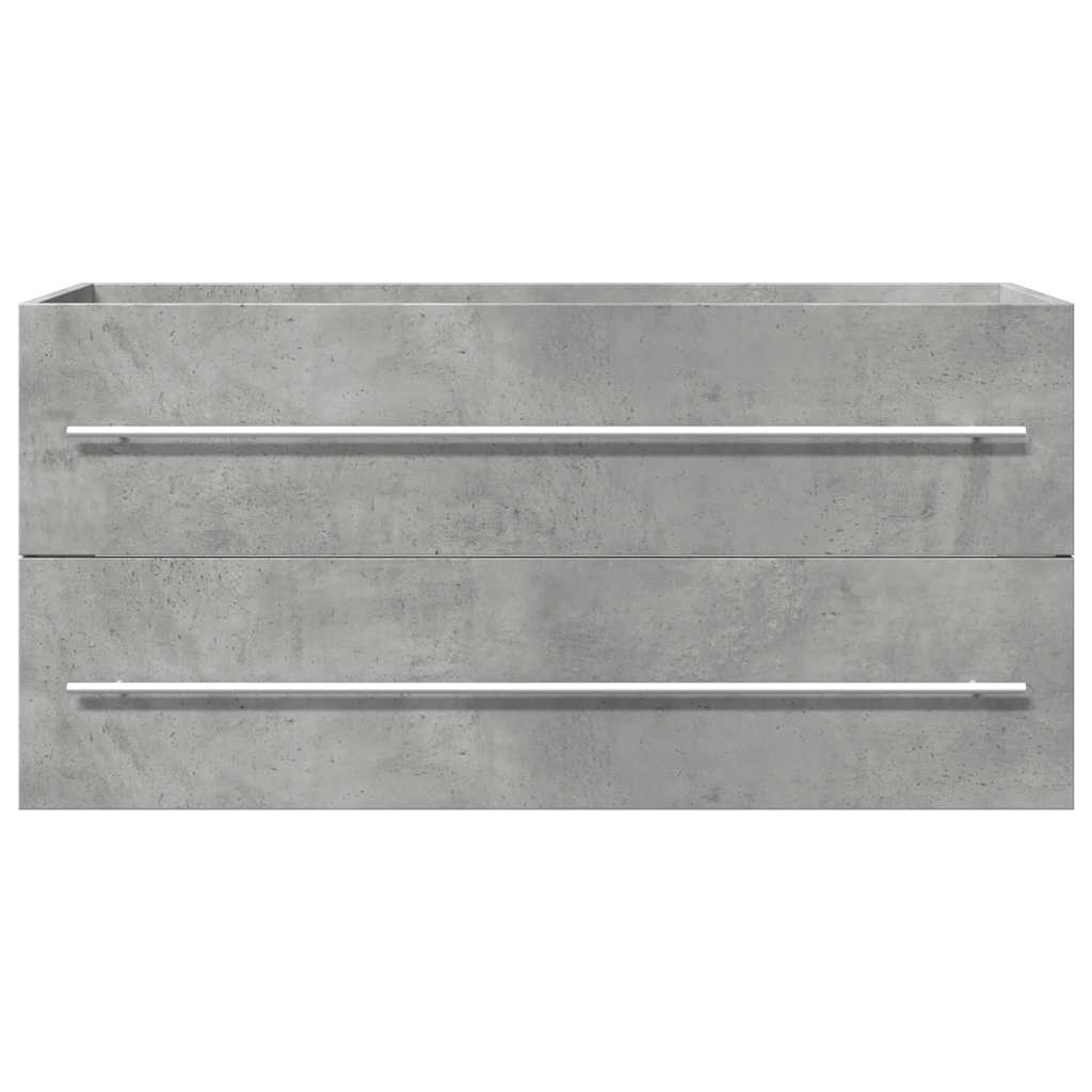 Concrete Grey Engineered Wood Sink Cabinet, 100x38.5x48 cm