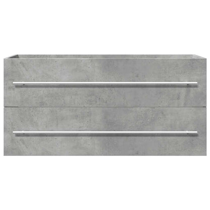 Concrete Grey Engineered Wood Sink Cabinet, 100x38.5x48 cm