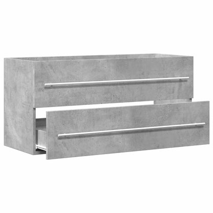 Concrete Grey Engineered Wood Sink Cabinet, 100x38.5x48 cm