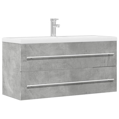 Concrete Grey Engineered Wood Sink Cabinet, 100x38.5x48 cm