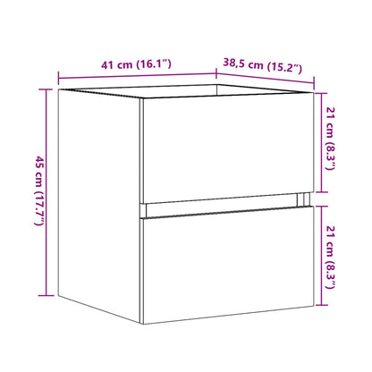 Sonoma Oak Sink Cabinet, 41x38.5x45cm, Engineered Wood Finish