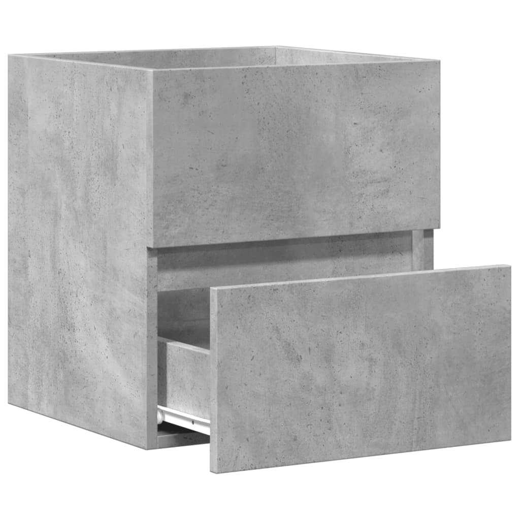 Concrete Grey Engineered Wood Sink Cabinet - 41x38.5x45 cm