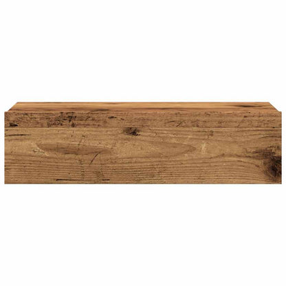TV Cabinets with LED Lights 2 pcs Old Wood 60x35x15.5 cm