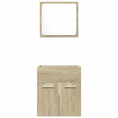 2 Piece Bathroom Furniture Set - Sonoma Oak Engineered Wood