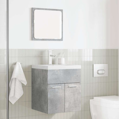 Concrete Grey 2-Piece Bathroom Furniture Set - Engineered Wood