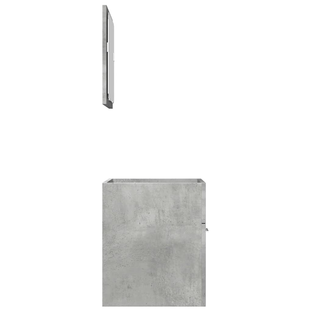 Concrete Grey 2-Piece Bathroom Furniture Set - Engineered Wood