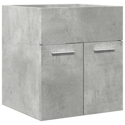 Concrete Grey 2-Piece Bathroom Furniture Set - Engineered Wood