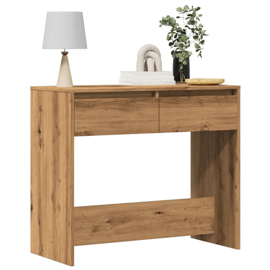 Artisan Oak Console Table 89x41x76.5 cm - Engineered Wood Elegance