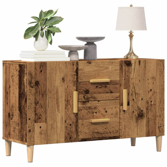 Rustic Sideboard - Engineered Old Wood, 100x36x60 cm