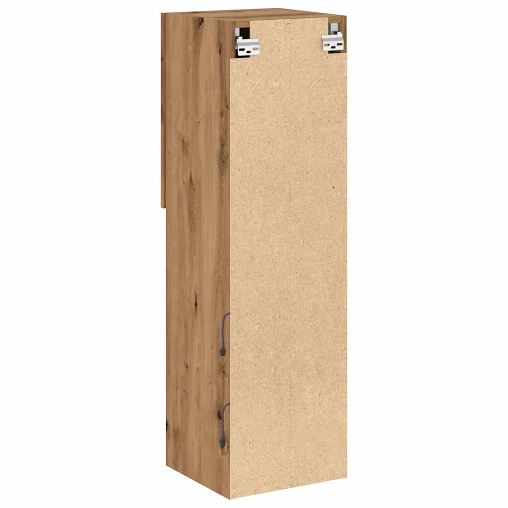 TV Cabinet with LED Lights Artisian Oak 30.5x30x102 cm