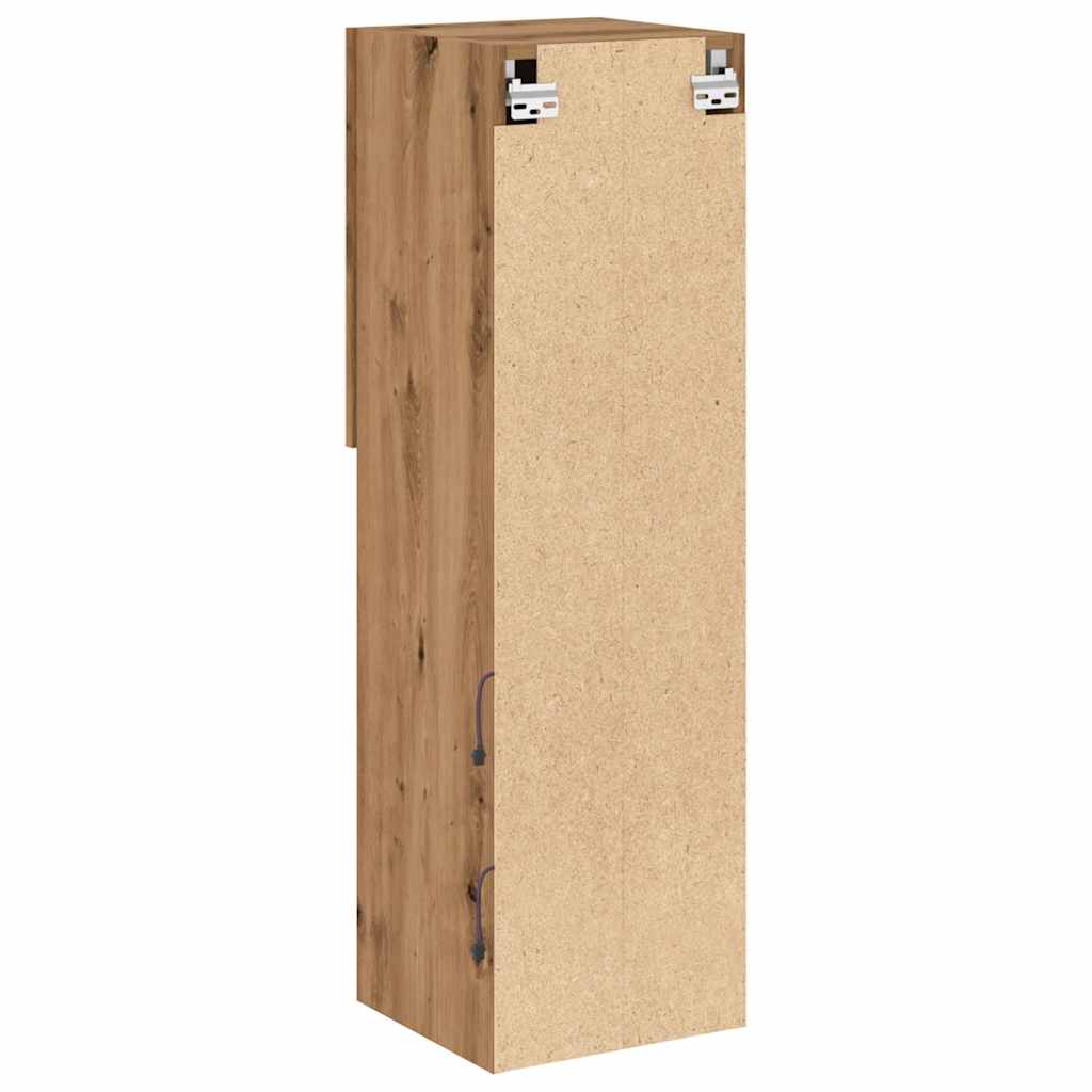 TV Cabinets with LED Lights 2 pcs Artisian Oak 30.5x30x102 cm
