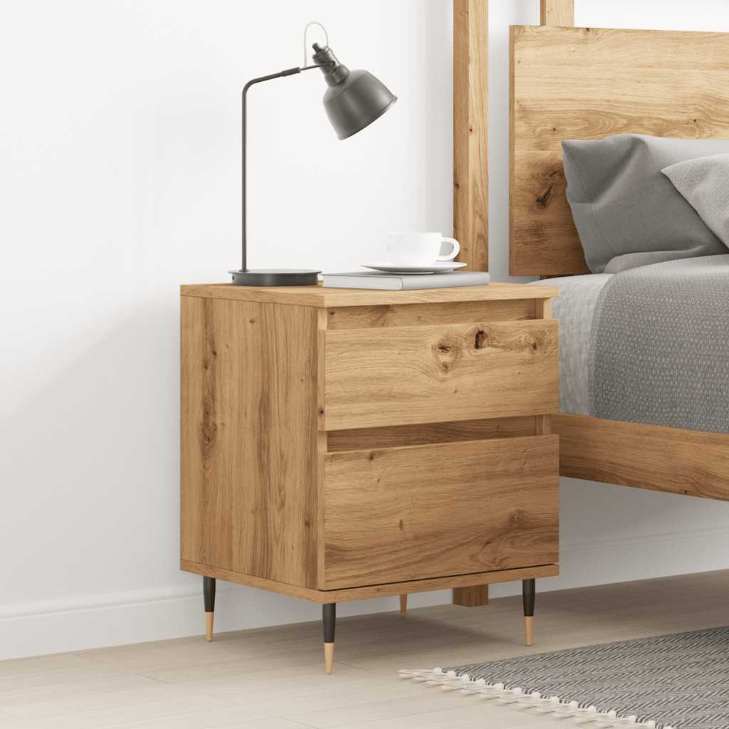 Bedside Cabinet Artisan Oak 40x35x50 cm Engineered Wood