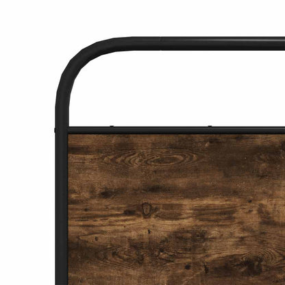 Smoked Oak Engineered Wood Small Double Bed Frame 120x190 cm