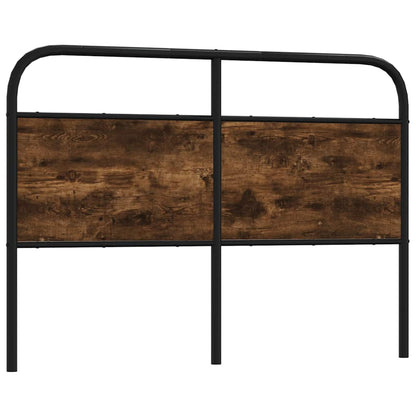 Smoked Oak Headboard 120 cm - Steel & Engineered Wood Design