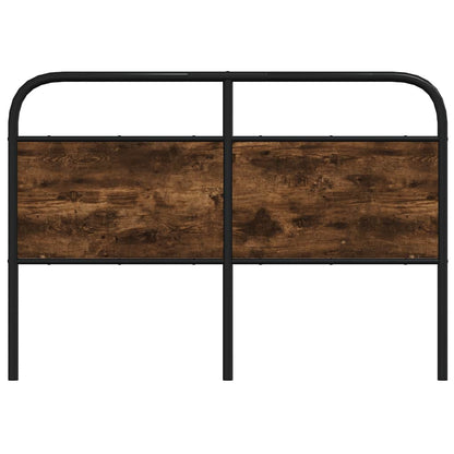 Smoked Oak Headboard 120 cm - Steel & Engineered Wood Design
