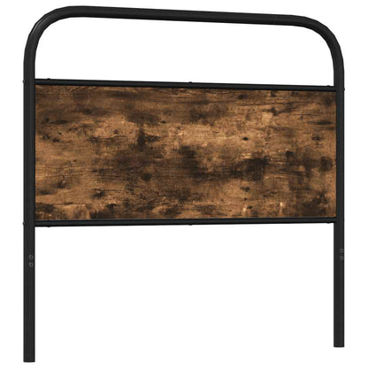 Smoked Oak Headboard 120 cm - Steel & Engineered Wood Design