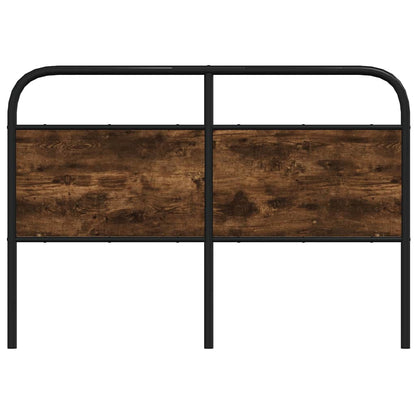 Smoked Oak Headboard - 140 cm Steel & Engineered Wood Elegance